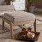 Baxton Studio Sigrid Light Grey Upholstered Antique Oak Finished Wood Ottoman 162-10404 - alternate 4